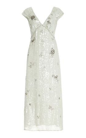 Garnet Embroidered Sequin Maxi Dress By Erdem | Moda Operandi