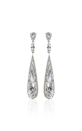 18k White Gold & Rhodium Vermeil Diamond Shard Earrings By Anabela Chan | Moda Operandi