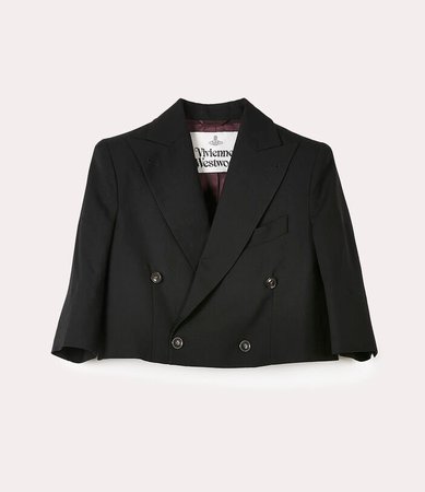 Cropped Doouble Breasted Black | Women's Coats and Jackets | Vivienne Westwood