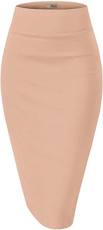 Womens Pencil Skirt for Office Wear KSK45002X 1073T Nude 1X at Amazon Women’s Clothing store