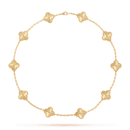 Vintage Alhambra necklace, 10 motifs Yellow gold - Van Cleef & Arpels