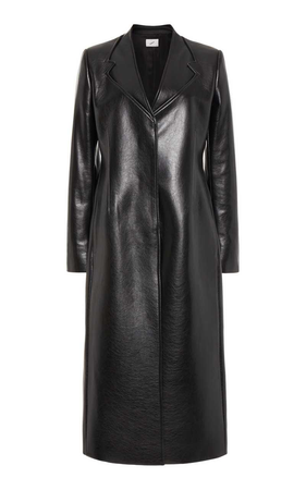 Coperni Trompe-Loeil Faux-Leather Tailored Coat