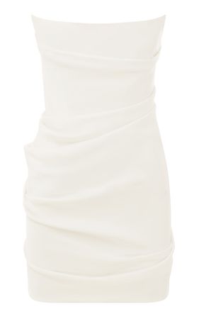 Strapless Draped Satin-Crepe Mini Dress By Alex Perry | Moda Operandi
