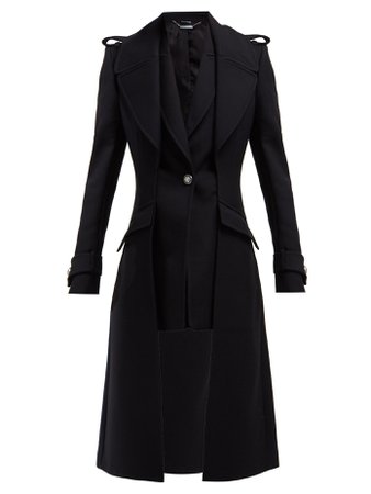 Scuba wool-blend military-style coat | Alexander McQueen | MATCHESFASHION.COM