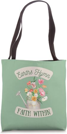 Amazon.com: Floral Gardening Watering Can Earths Hymn Christian Faith Tote Bag : Clothing, Shoes & Jewelry