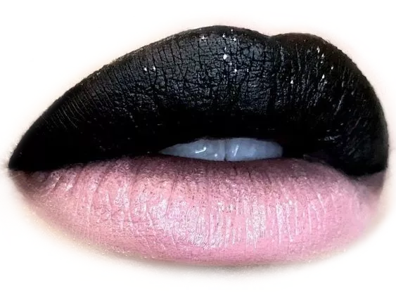 lips look makeup black pink freetoedit sticker by @lolikosa