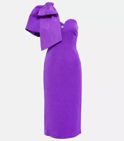 Rumi One Shoulder Crepe Midi Dress in Purple - Rebecca Vallance | Mytheresa