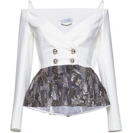 Zuhair Murad | Off Shoulder Cady Jacket With Embroidery ($4,545)