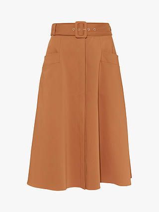 Phase Eight Utility A-Line Skirt, Spice at John Lewis & Partners
