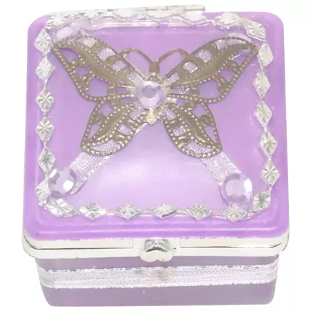 Vintage Purple Butterfly Jewelry Box : Fortune Jewelers | Ruby Lane