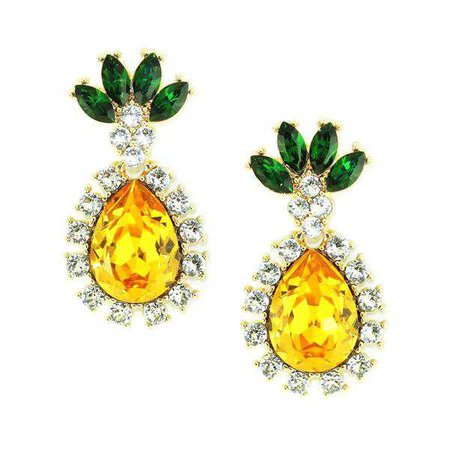 Earrings | Shop Women's Yellow Rhinestone Drop Earring Ring Jewelry Set at Fashiontage | ER131-CY