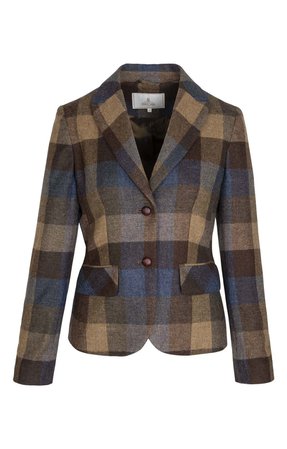 Ladies Modern Tweed Jacket in Autumn Country Patchwork - House of Bruar