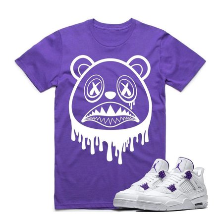 purple drip bear shirt & shoes
