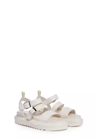 Public Desire Strappy Platform Sandals - White – Dolls Kill