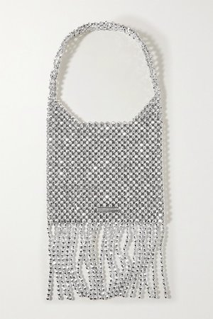 Loeffler Randall | Cher fringed metallic beaded shoulder bag | NET-A-PORTER.COM