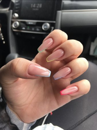 colorful acrylic nails 💅