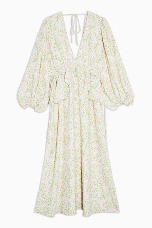 Ivory Print Double V Maxi Dress | Topshop
