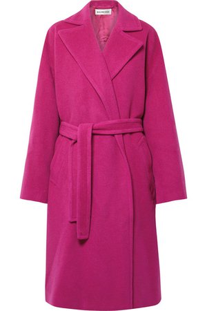 Balenciaga | Belted camel hair-blend coat | NET-A-PORTER.COM