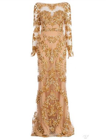 Gold Champagne Evening Gown