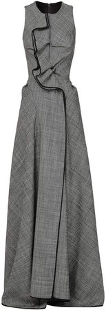 Maticevski Nonchalant Wool-Twill Wrap Gown