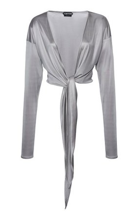 Tie-Front Jersey Top By Tom Ford | Moda Operandi