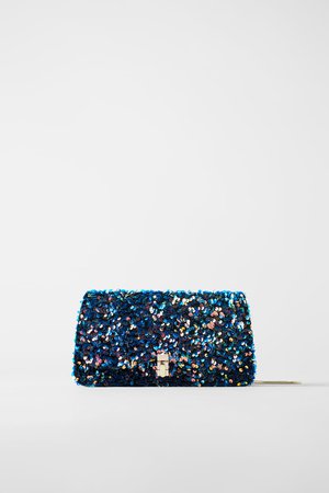 MULTICOLORED SEQUIN CROSSBODY BAG - BEST SELLERS-WOMAN | ZARA United States blue