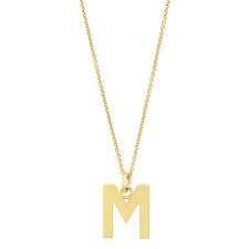 m letter necklace
