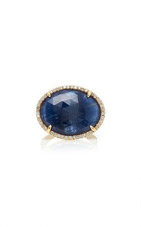 14K Yellow Gold And Sapphire Ring by Sheryl Lowe | Moda Operandi