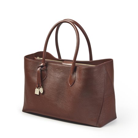 London Tote in Chestnut Pebble | Aspinal of London