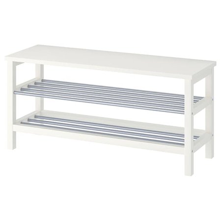 TJUSIG Bench with shoe storage, white, 42 1/2x19 5/8" - IKEA
