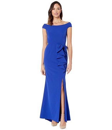 Vince Camuto Off the Shoulder Gown with Ruffle at the Side at Zappos.com