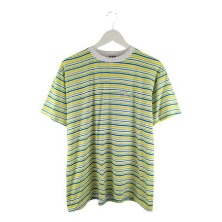 Dolce & Gabbana D&G Mens Green Blue Yellow Stripe Short Sleeve TShirt Size L | eBay