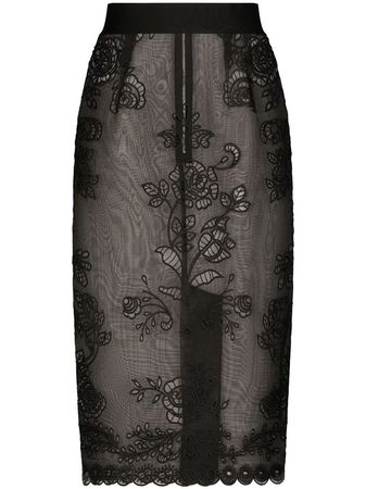 Dolce & Gabbana floral-lace Sheer Skirt - Farfetch