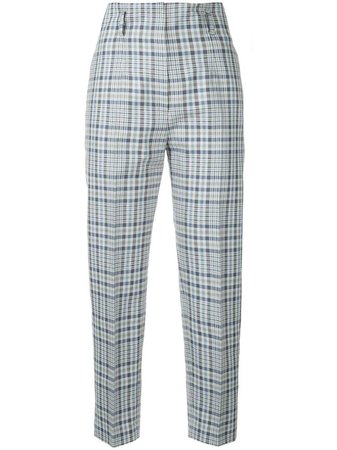 H Beauty&Youth high-rise Checked Trousers - Farfetch