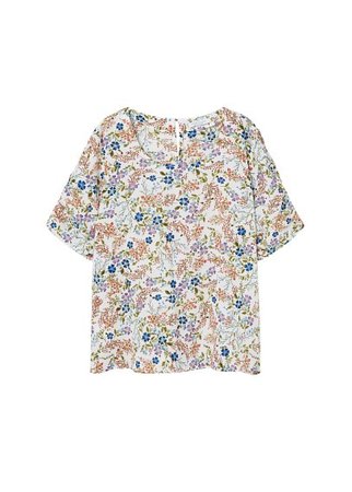 Violeta BY MANGO Puffed sleeves floral shirt