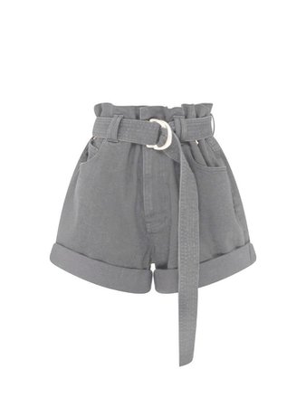 Grey Cuffed Shorts
