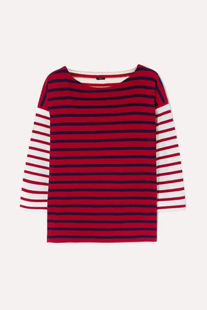 Striped Cotton Top - Red