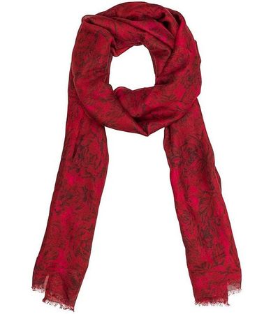 Patricia Nash Etched Roses Printed Oblong Scarf