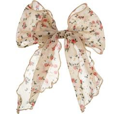 sheer floral bow