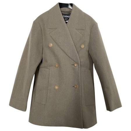 L'année 97 wool peacoat Jacquemus Grey size 34 FR in Wool - 14553456