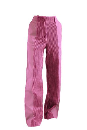 pink corduroy split-tone pants