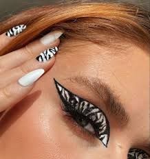 zebra makeup look zebra nails pinterest - Google Search