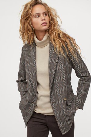 Fine-knit polo-neck jumper - Light beige - Ladies | H&M GB