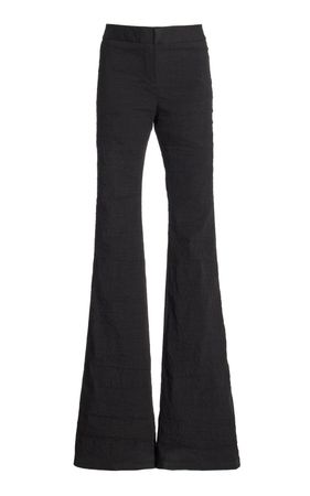 The Fae Flared Stretch Linen-Blend Pants By Brandon Maxwell | Moda Operandi
