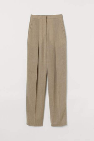 Wool-blend Pants - Beige