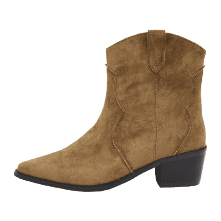 Stylenanda - Block Heel Cowboy Ankle Boots