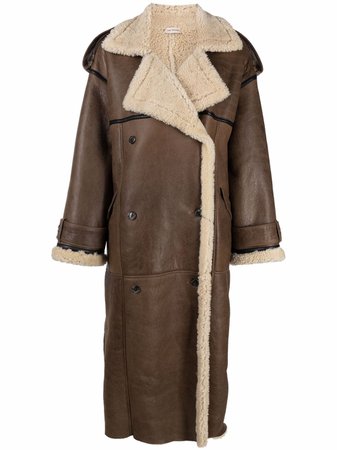 The Mannei Oversize shearling-lined Coat - Farfetch