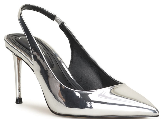 Silver Slingback Shoes