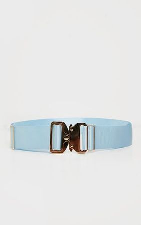Pale Blue Double Ribbon Tape Belt | PrettyLittleThing
