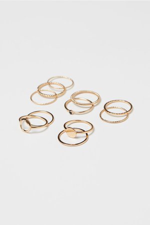 11-pack Rings - Gold-colored - Ladies | H&M US